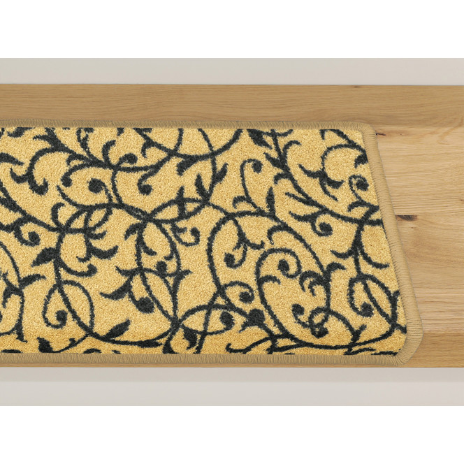 Bijou Home & Office Floral Stufenmatte Rechteckig Wunschmass in Gelb