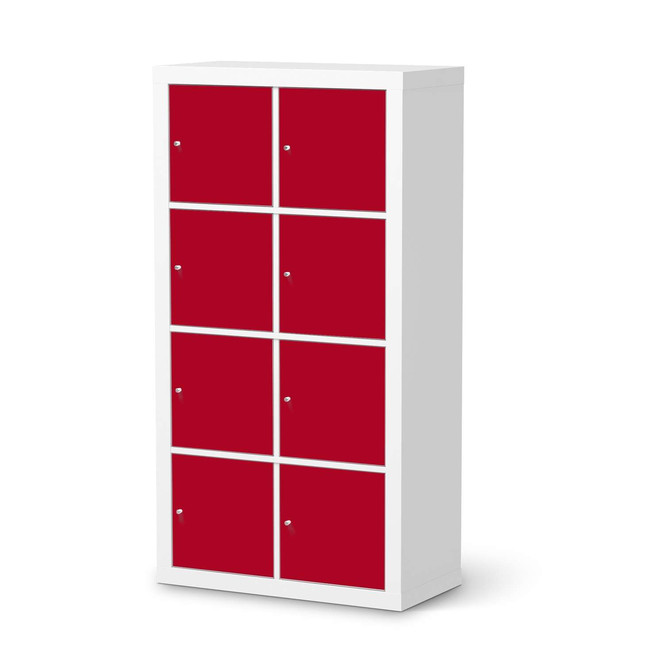 Folie IKEA Kallax Regal 8 Türen - Rot Dark- Bild 1
