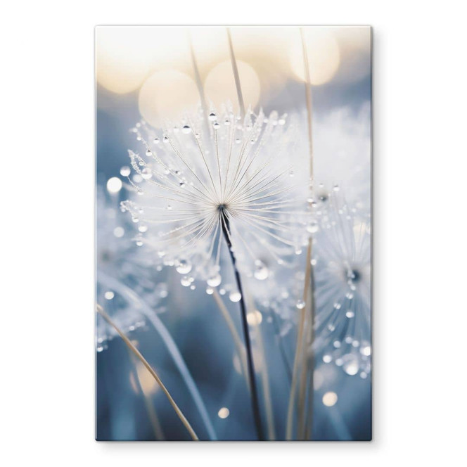 Glasbild Funkelnde Pusteblumen - Treechild