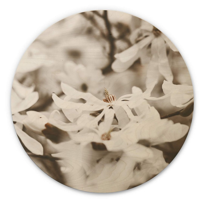Holzbild Annie - Jasmin - Rund