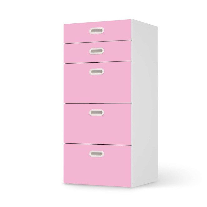 Möbel Klebefolie IKEA Stuva / Fritids Kommode - 5 Schubladen - Pink Light- Bild 1