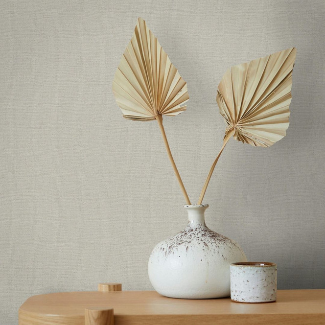 Vliestapete mit leichter Struktur beige Uni