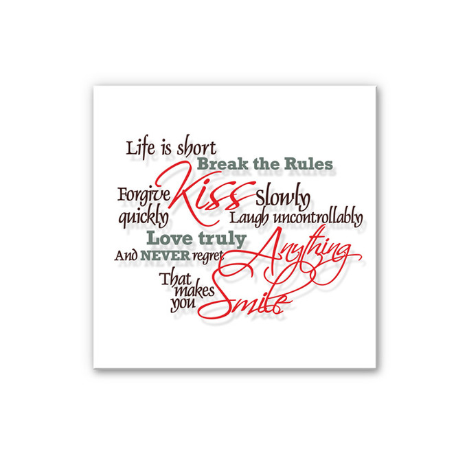 Wandbild Life is short