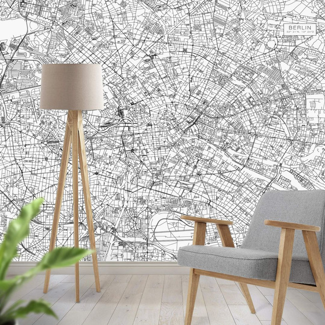 Fototapete Stadtplan Berlin