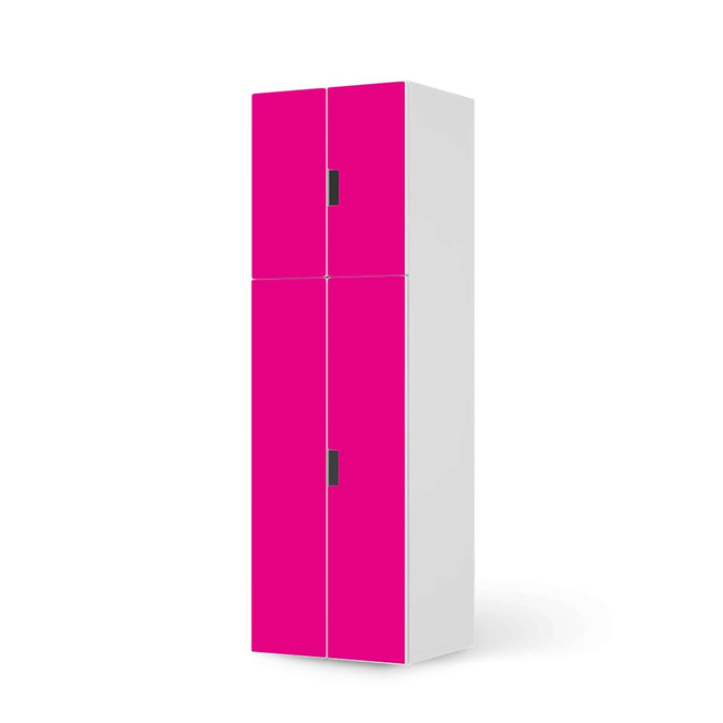 Möbelfolie IKEA Stuva / Malad - 2 grosse Türen und 2 kleine Türen - Pink Dark- Bild 1