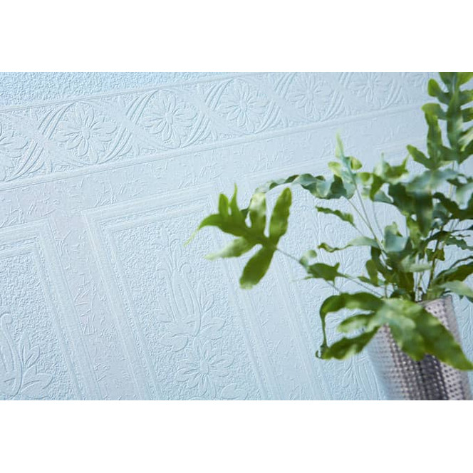 Mustertapete Architects Paper überstreichbare Vliestapete Pigment Frise Weiss, überstreichbar