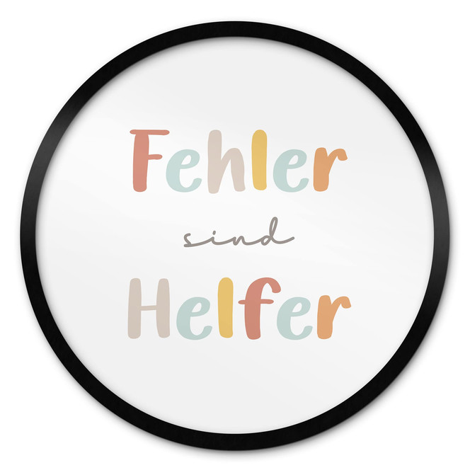Rundes Affirmationsposter "Fehler sind Helfer" für Kinder