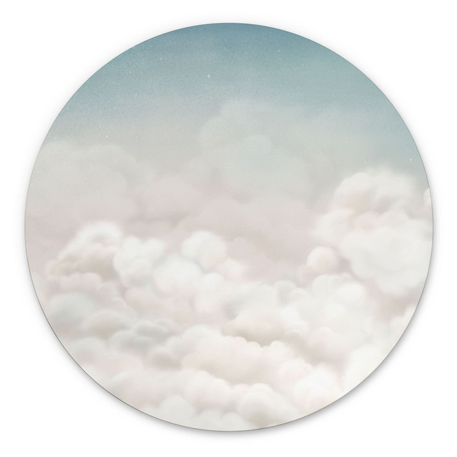 Wandbild Ruhige Wolken - Oliver Robins - Alu-Dibond - Rund