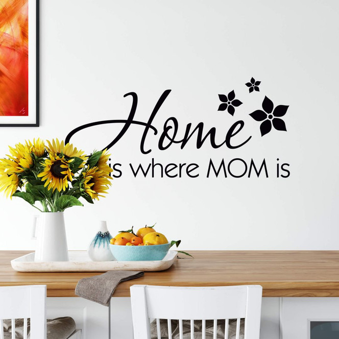 Wandtattoo Home is where Mom is