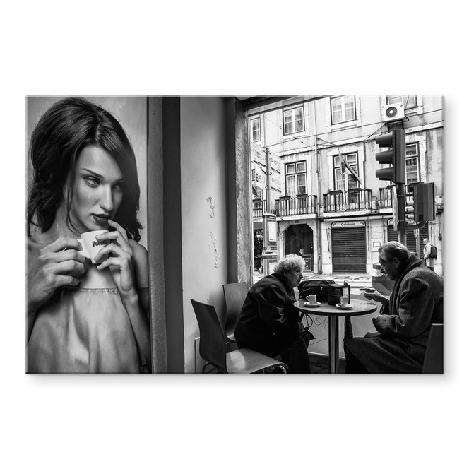 Acrylglasbild Sarmento - Zweisamkeit im Café