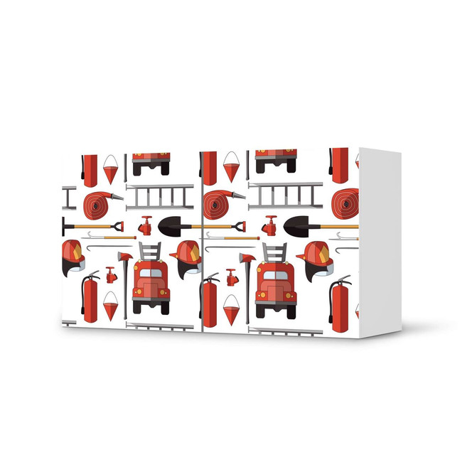 Folie IKEA Besta Regal 2 Türen (quer) - Firefighter- Bild 1