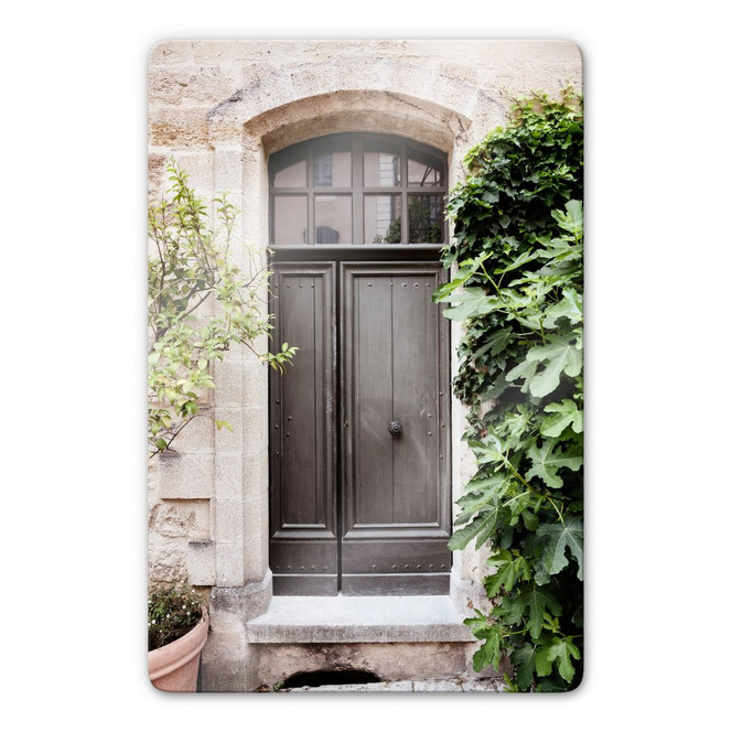 Glasbild Hugonnard - Antike Holztür