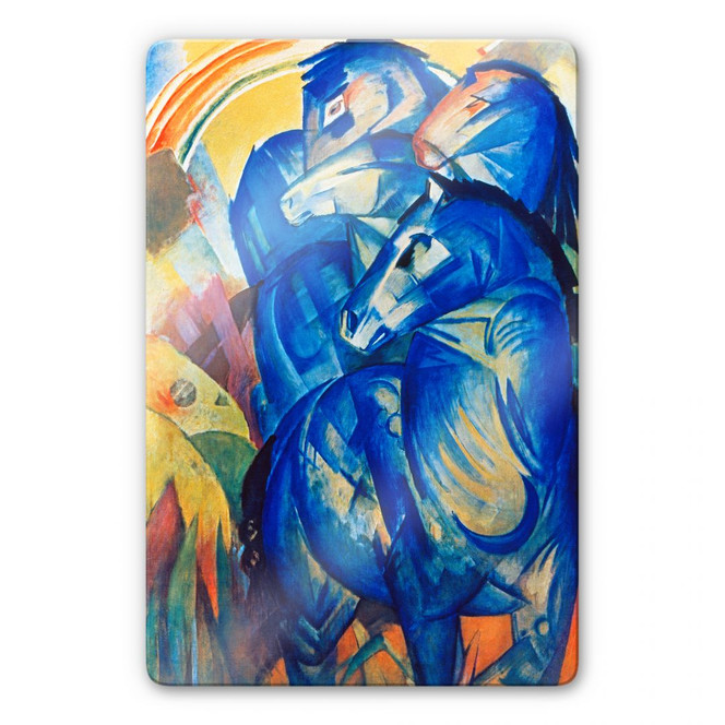 Glasbild Marc - Turm der blauen Pferde