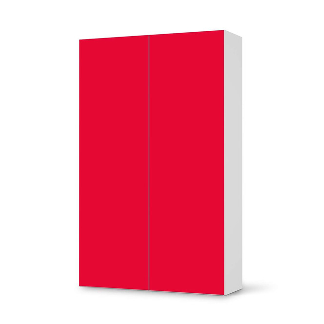 Klebefolie IKEA Besta Schrank 2 Türen (hoch) - Rot Light- Bild 1