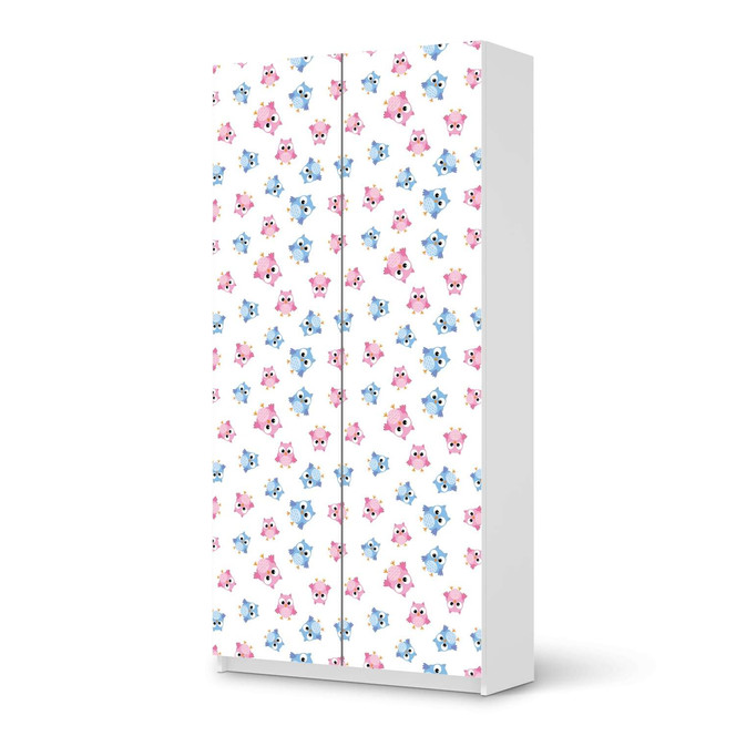 Klebefolie IKEA Pax Schrank 201cm Höhe - 2 Türen - Eulenparty- Bild 1