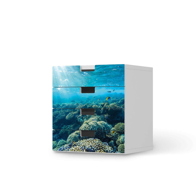 Klebefolie IKEA Stuva / Malad Kommode - 4 Schubladen - Underwater World- Bild 1