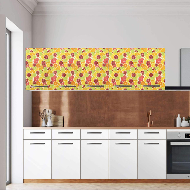 Klebefolie - Wandschrank 200cm Breite - Citrus