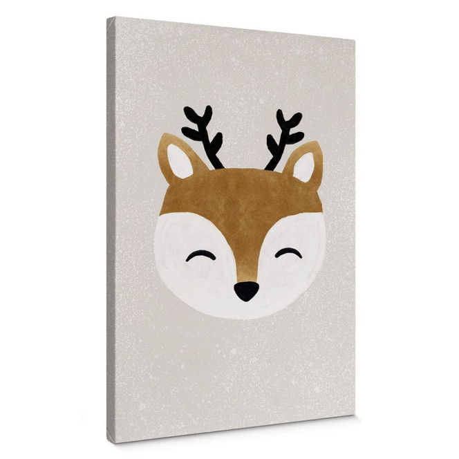 Leinwandbild Weihnachten - Niedliches Rentier - Orara Studio