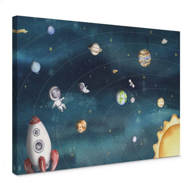 Leinwandbild Weltraum Abenteuer mit Astronauten - Oliver Robins