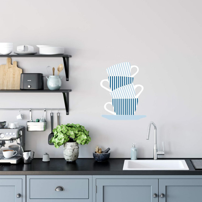 Wandsticker Cups Blue
