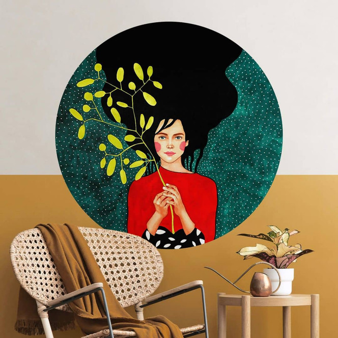 Wandtattoo Porträt - Existenz Rund - Hülya