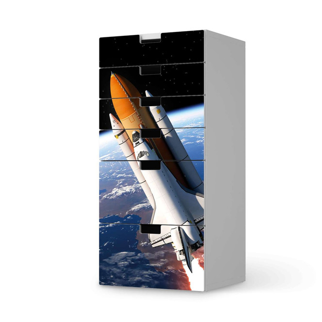 Klebefolie IKEA Stuva / Malad Kommode - 6 Schubladen - Space Traveller- Bild 1