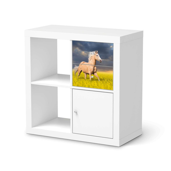 Möbelfolie IKEA Kallax Regal Schubladen - Wildpferd- Bild 1