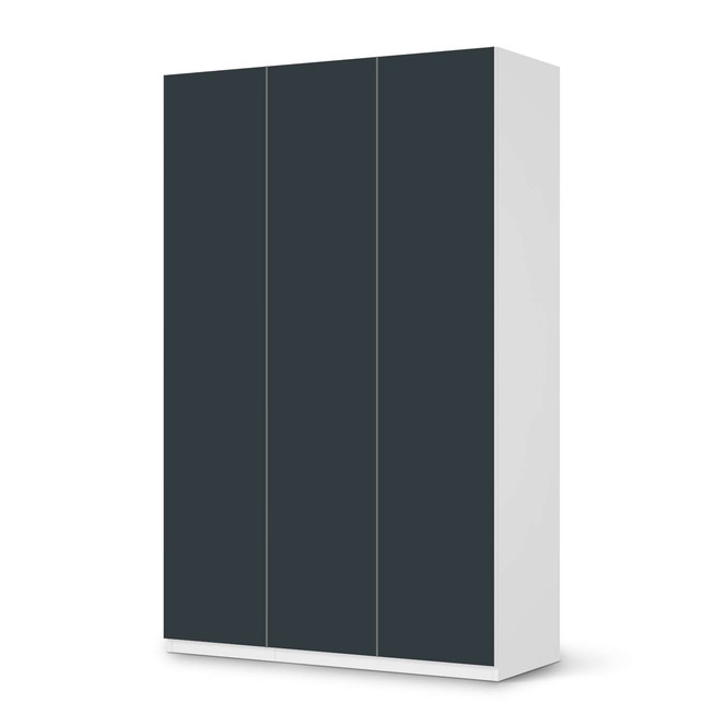 Möbelfolie IKEA Pax Schrank 236cm Höhe - 3 Türen - Blaugrau Dark- Bild 1