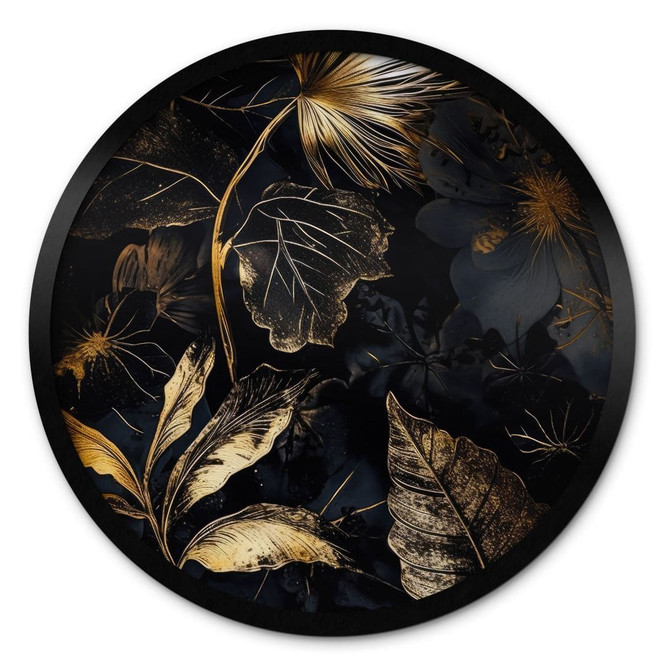 Poster Pflanzen in der Nacht - Jaszke - Rund