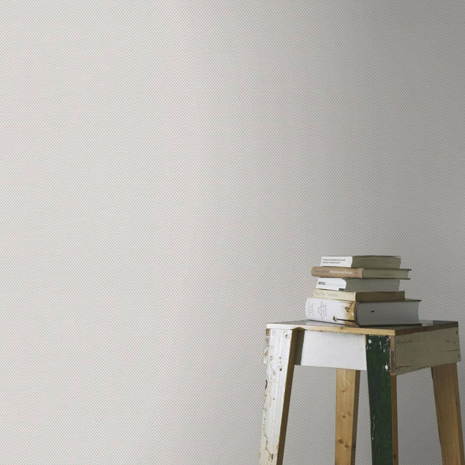 Unitapete, Mustertapete mit Struktur Bauhaus weiss