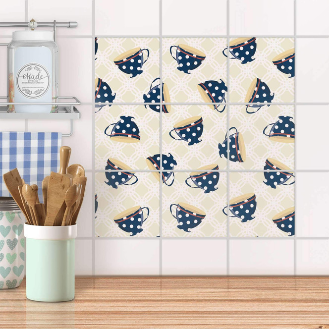 Klebefliesen - Teatime - 9er Set