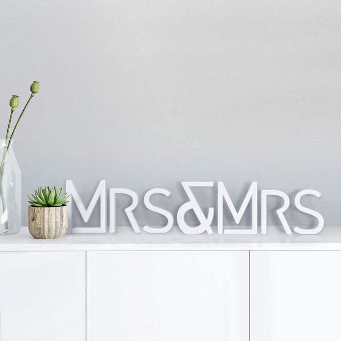 Dekobuchstaben 3D Mrs & Mrs modern