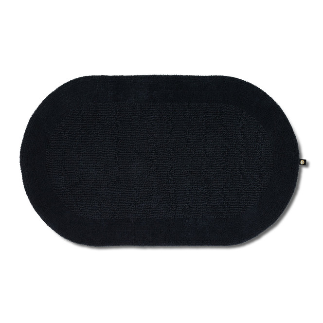 Exquisit Badteppich Oval Wunschmass in Schwarz 15