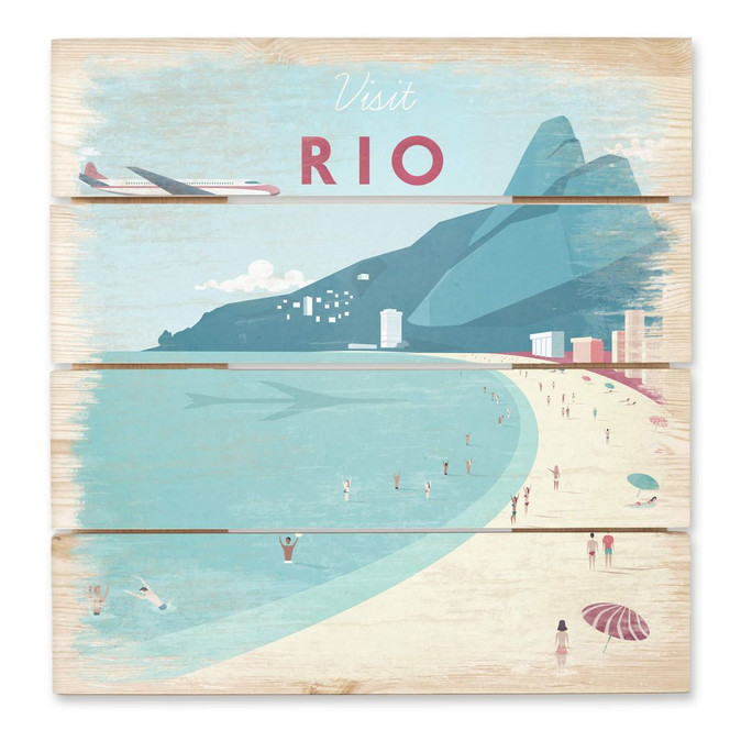 Holzbild Rivers - Rio de Janeiro - 40 x 41.5 cm