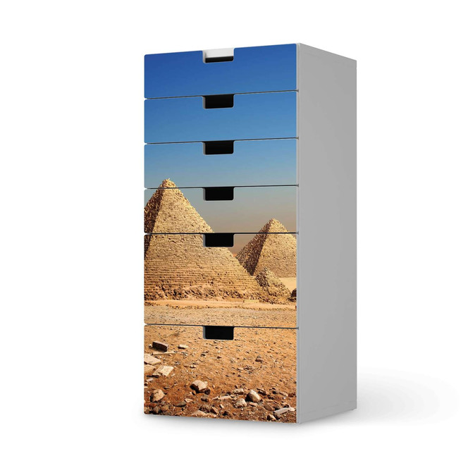 Klebefolie IKEA Stuva / Malad Kommode - 6 Schubladen - Pyramids- Bild 1