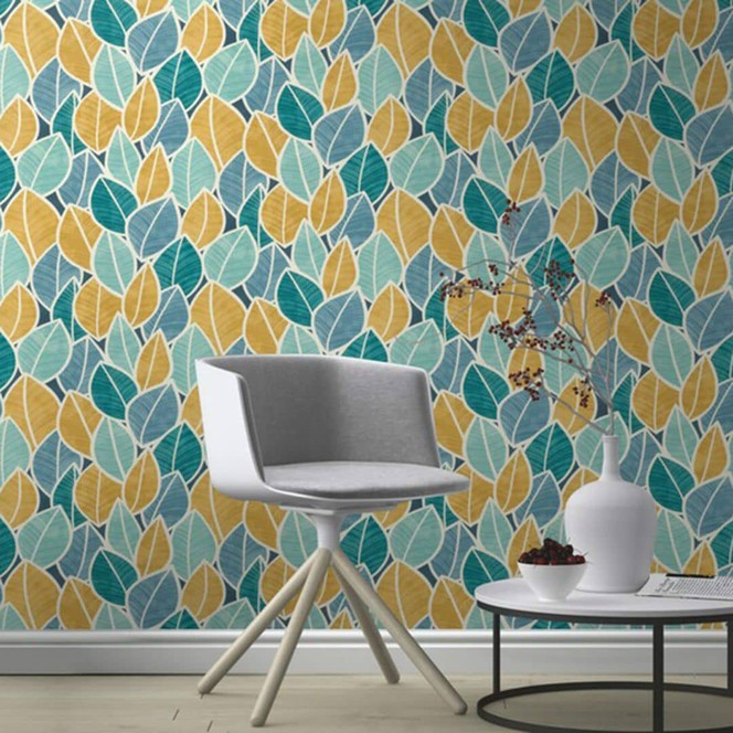 Rasch Vliestapete, Mustertapete Salsa hellblau