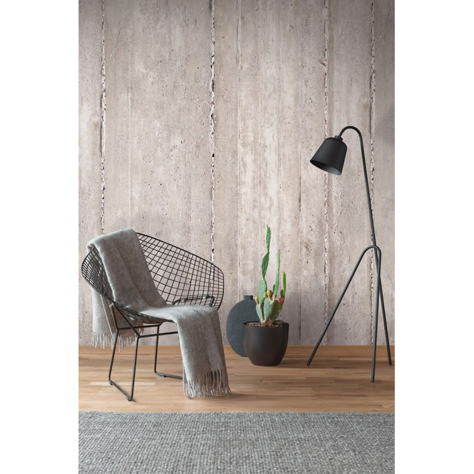 Fototapete Betonwand grau creme - Vliestapete Industrial Livingwalls - matt und glatt