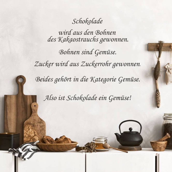 Wandtattoo Schokoladengemüse