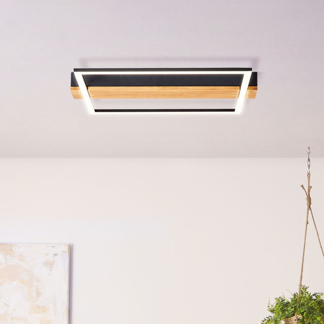 Deckenleuchte Layla, braun, 4.6 x 40 cm, Holz Lampe