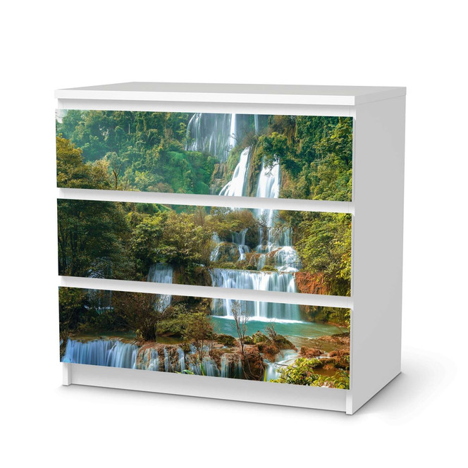 Klebefolie IKEA Malm Kommode 3 Schubladen - Rainforest- Bild 1