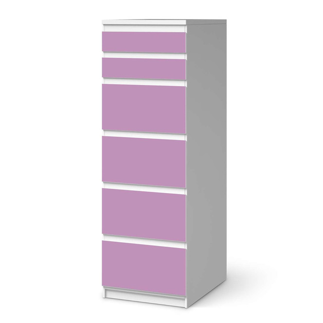 Klebefolie IKEA Malm Kommode 6 Schubladen (schmal) - Flieder Light- Bild 1