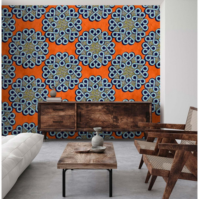 Livingwalls Fototapete Walls by Patel 3 Dakar 2 orange, blau, gelb - Bild 1