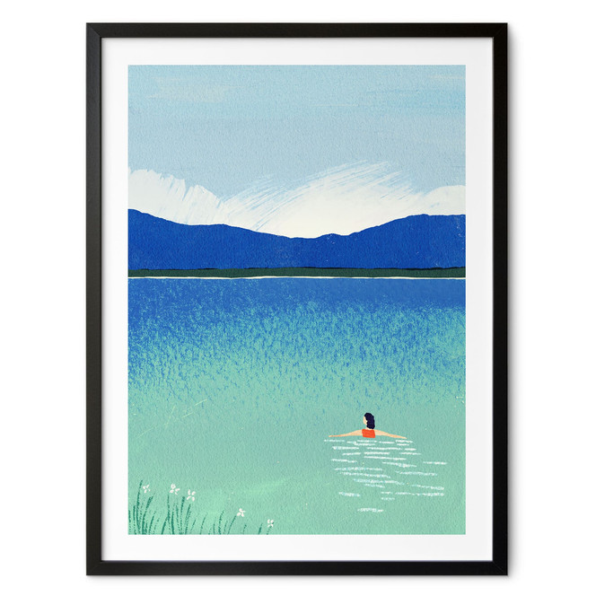 Poster Sommerbad im Bergsee - Rivers