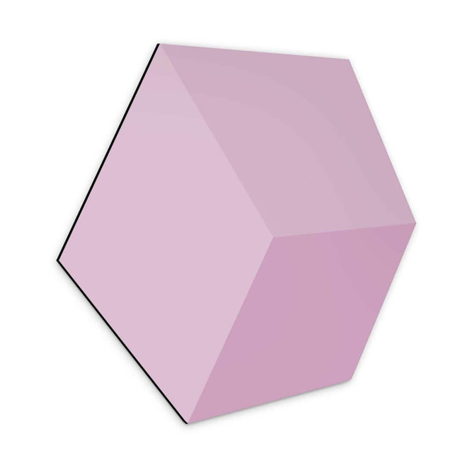 3D Hexagon - Alu-Dibond Hellmagenta