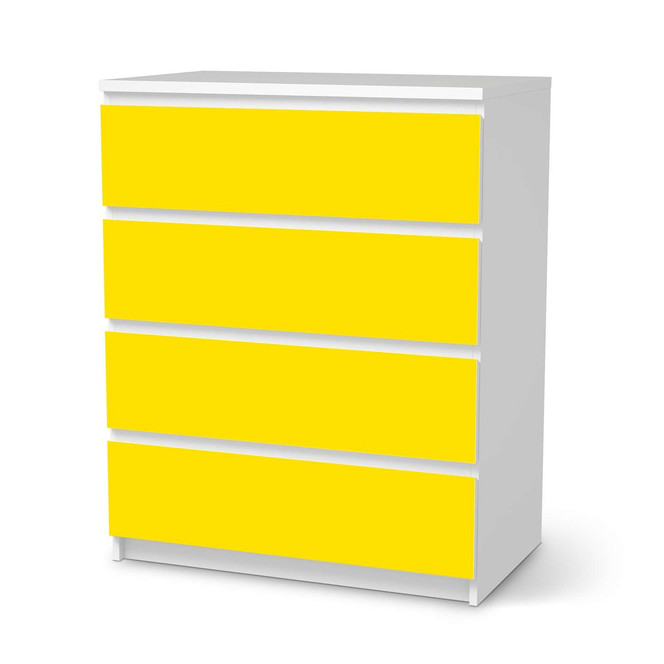 Folie IKEA Malm Kommode 4 Schubladen - Gelb Dark- Bild 1