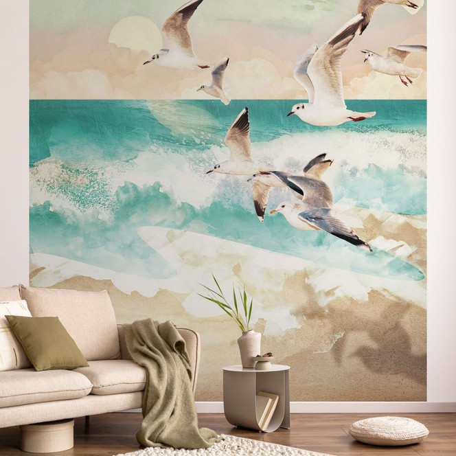 Fototapete Möwen am Strand - SpaceFrog Designs