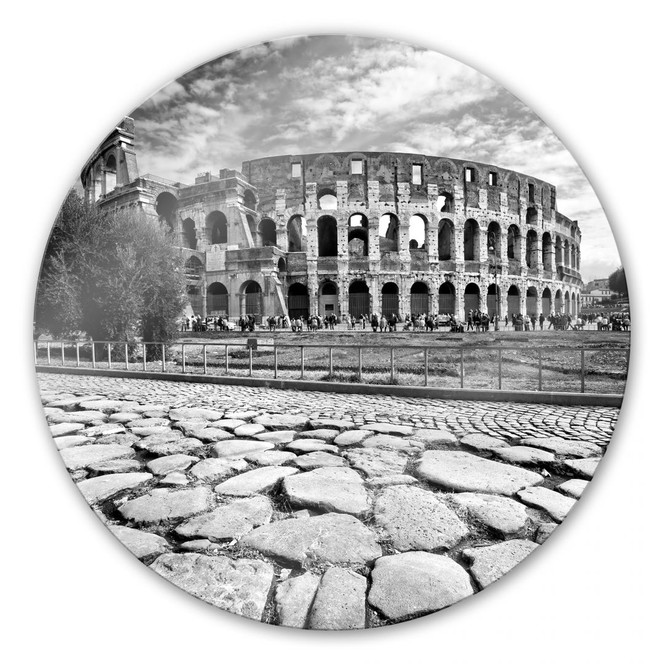 Glasbild Colosseum - rund
