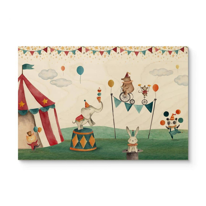 Holzbild Kikki Belle - Verrückter Zirkus