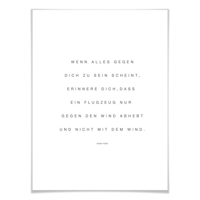 Poster - Wenn alles gegen dich zu sein scheint