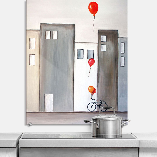 Spritzschutz Melz - Der Ballonverkäufer - hochkant